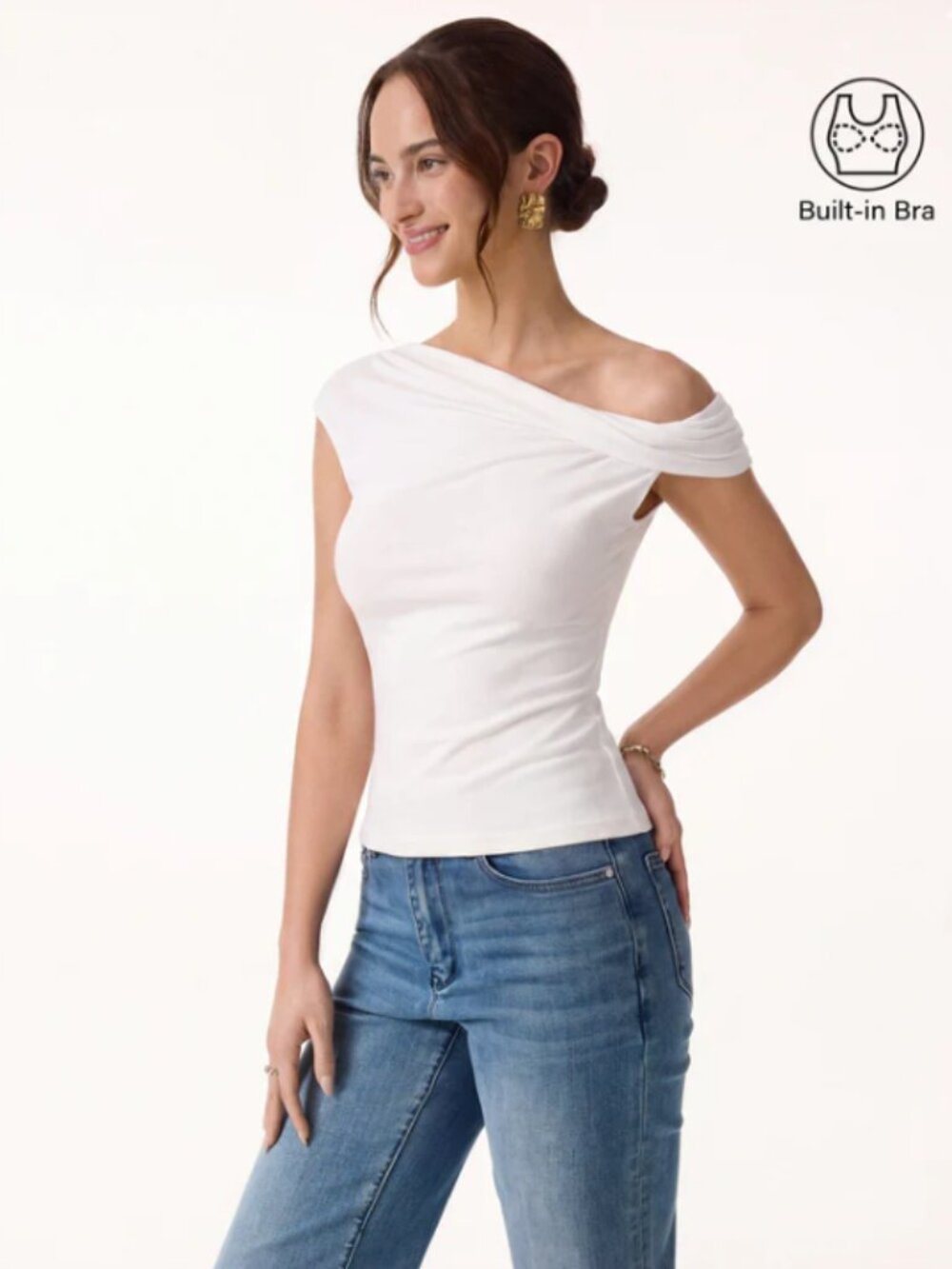OGL Eco-SkinKiss® Multi-Wear Versatile Necklines Bra Top - Pure White